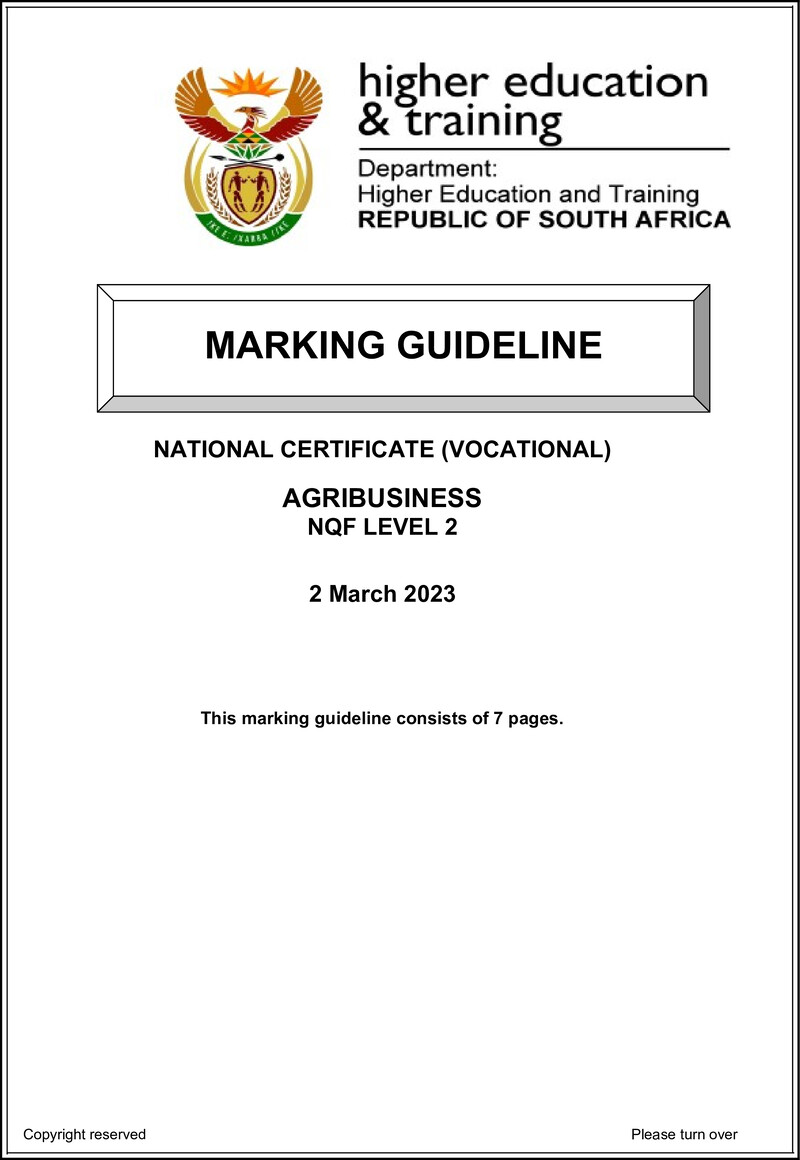Agribusiness L2 Memo Supp Feb 2023 Signed Off