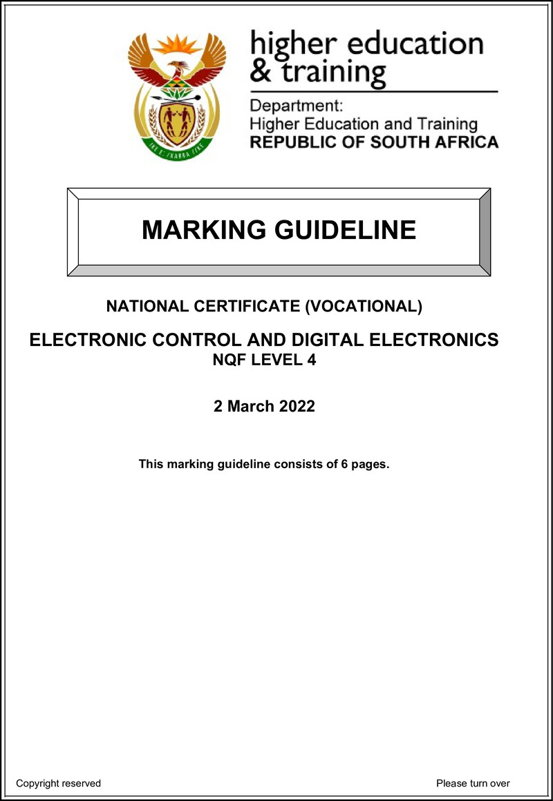 Electronic Control And Digital Electronics L4 MEMO Sup Feb 2022 preview