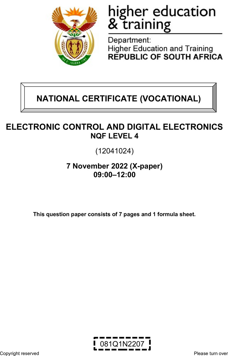 Electronic Control And Digital Electronics L4 QP Nov 2022 preview