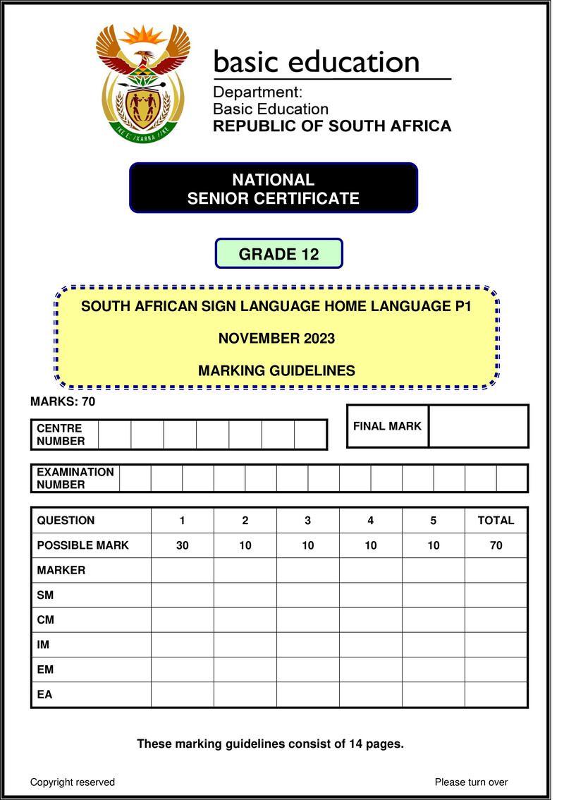Sasl Hl P1 November 2023 Mg Gr12