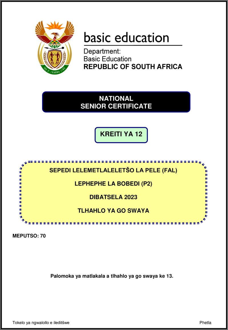 Sepedi Fal P2 Nov 2023 Mg Gr12