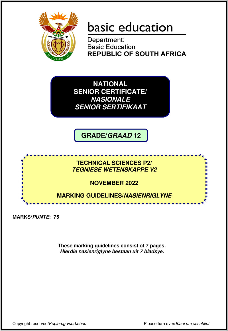Technical Sciences P2 Nov 2022 Mg Afr Eng Gr12