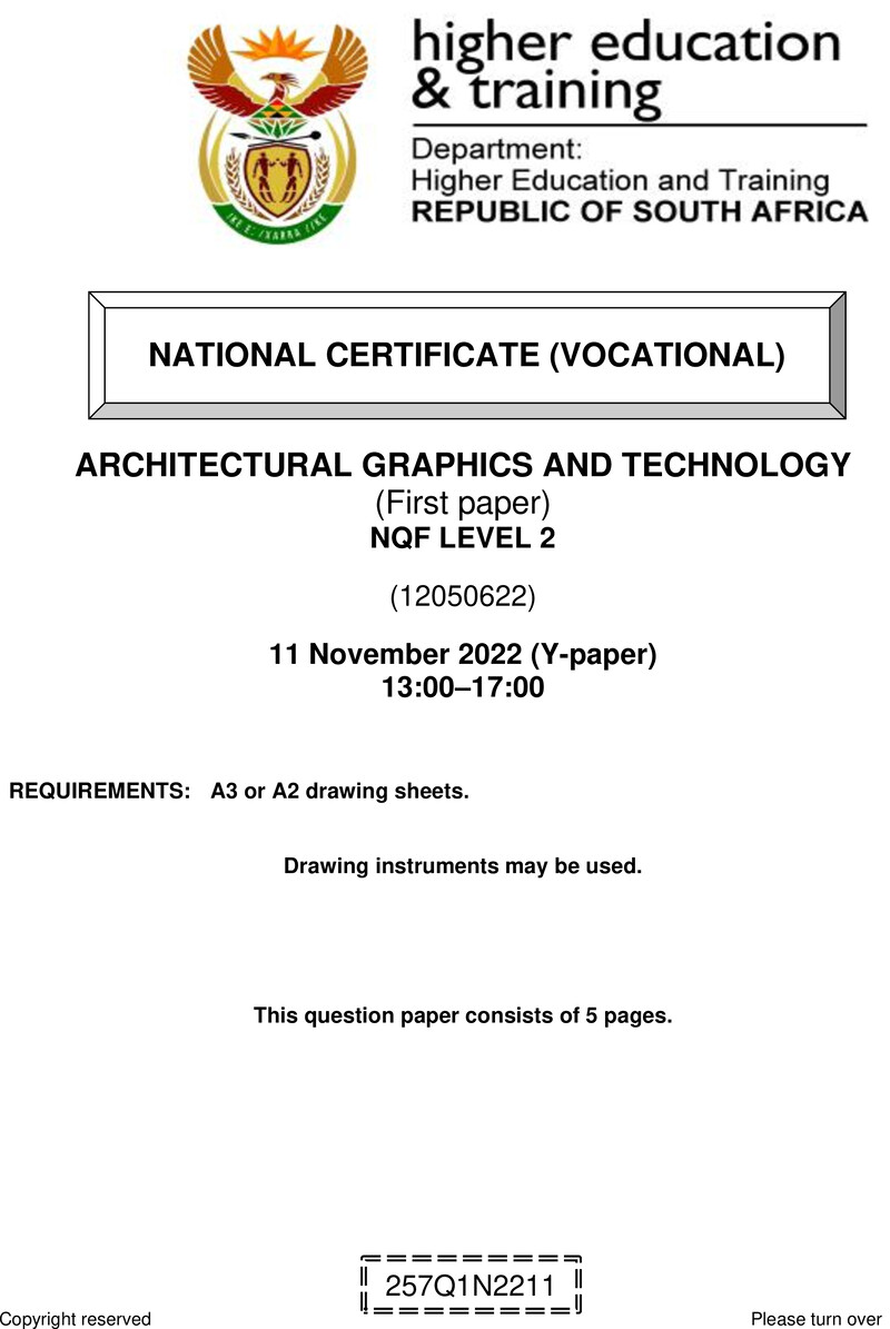 Nc23 Architectural Graphics And Technology L2 P1 QP Nov 2022 Pretorius preview