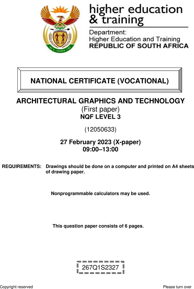 Architectural Graphics And Technology L3 P1 Supp QP Feb 2023 preview