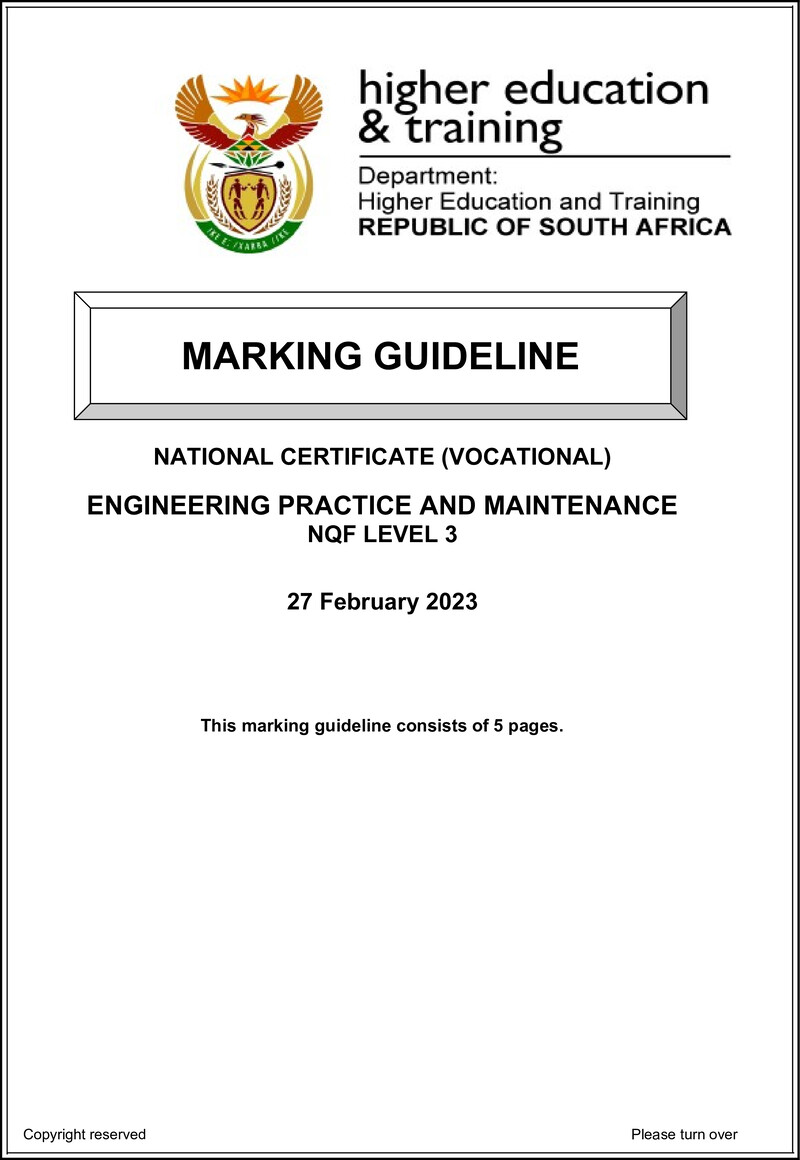 Engineering Practice And Maintenance L3 Supp MG Feb 2023 preview