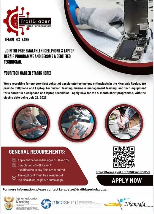 Free Cellphone and Laptop Repair Training Opportunity for Youth in eMalahleni