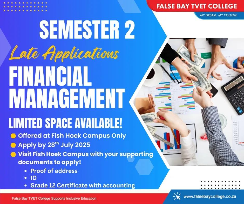 False Bay TVET College – Late Applications Now Open For Semester 2