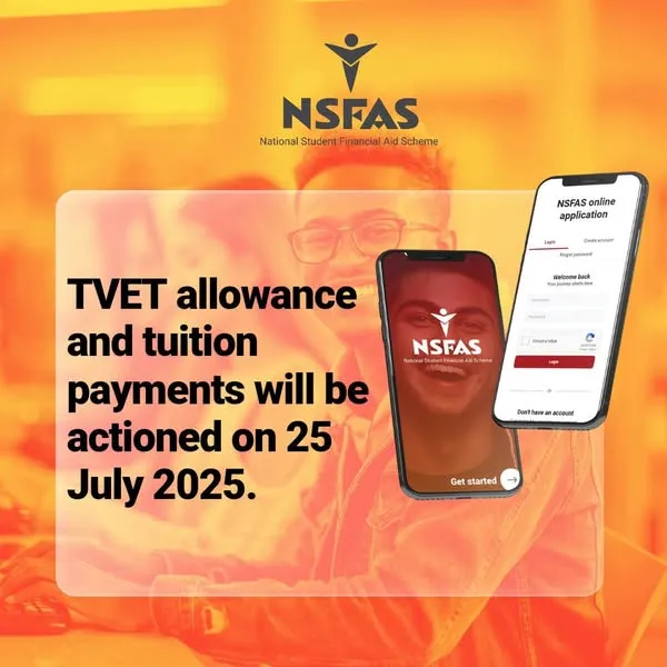 NSFAS Payment Schedule Update – July 2025
