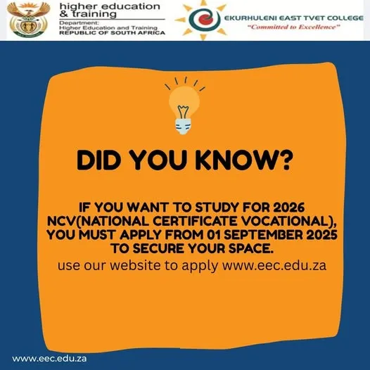 Apply for the National Certificate Vocational (NCV) – 2026 Academic Year