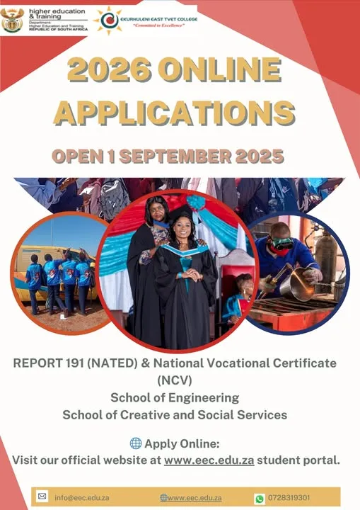 Ekurhuleni East TVET College – 2026 Online Applications Now Open!
