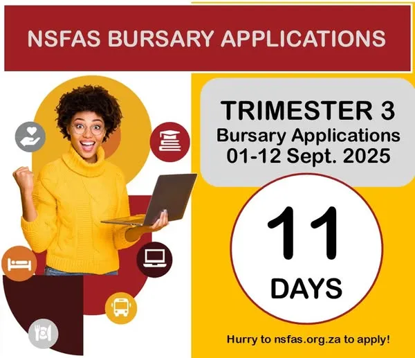 NSFAS Bursary Applications – Trimester 3, 2025