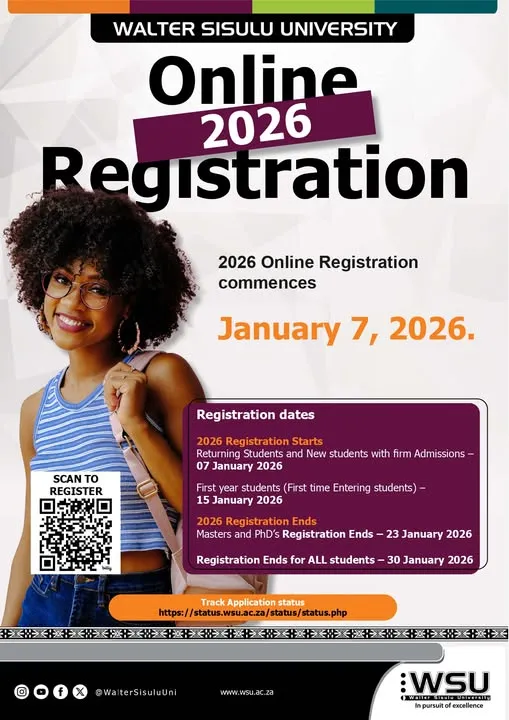 Walter Sisulu University 2026 Registration Now Open